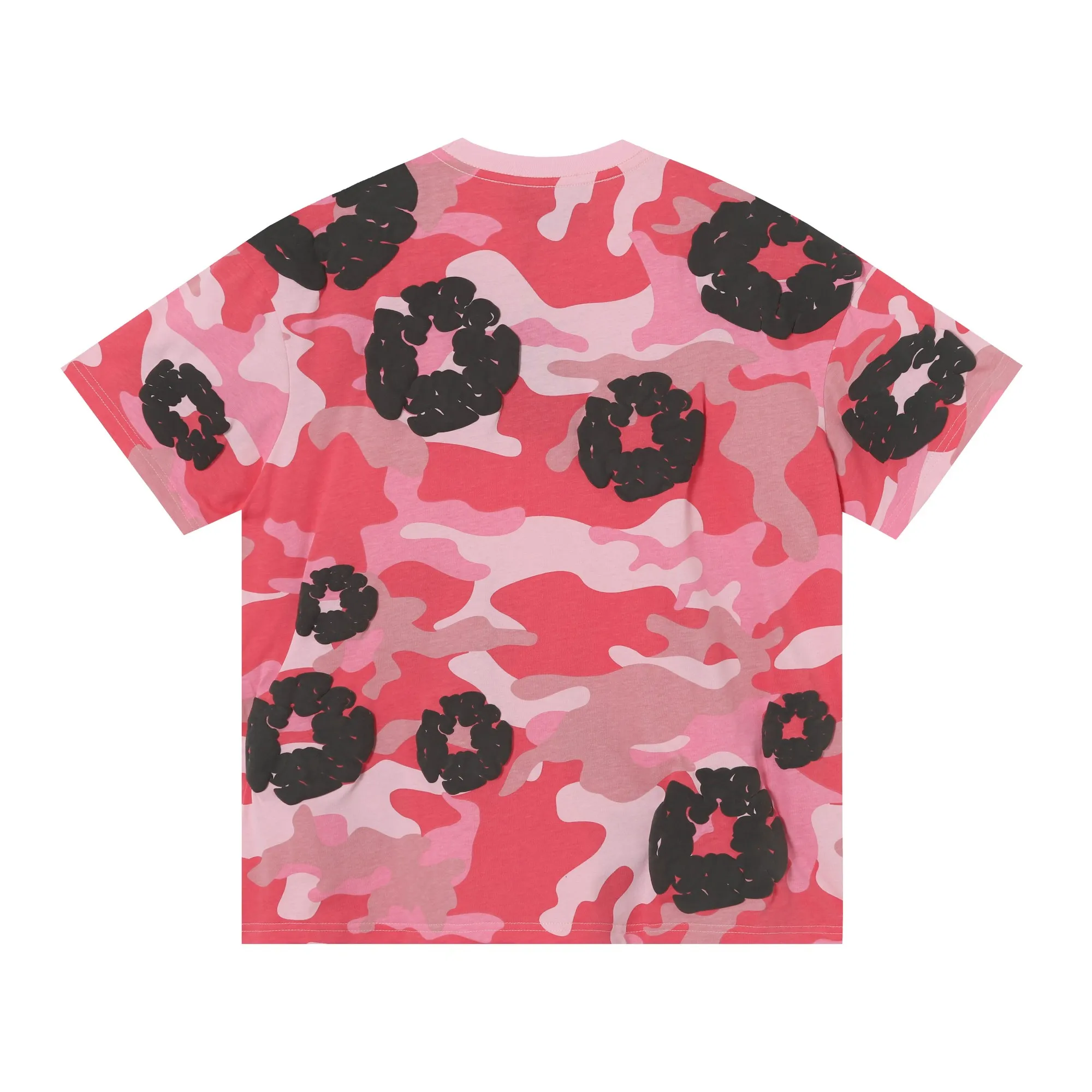 208# DENIM TEARS Kapok European and American trendy brand high quality foam flocking camouflage printed short-sleeved suit Color Camouflage blue Camouflage powder Camouflage gray Camouflage apricot Camouflage green Size S-XL